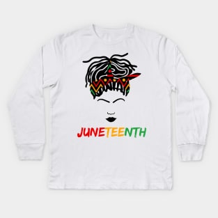 Juneteenth Bandana Locs Woman Kids Long Sleeve T-Shirt